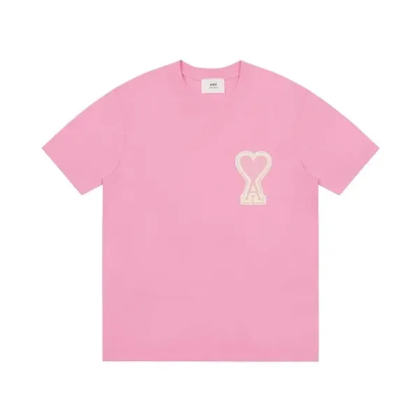 Ami Paris Ami de Coeur Patch T-Shirt Oversized Cotton Tee - 17