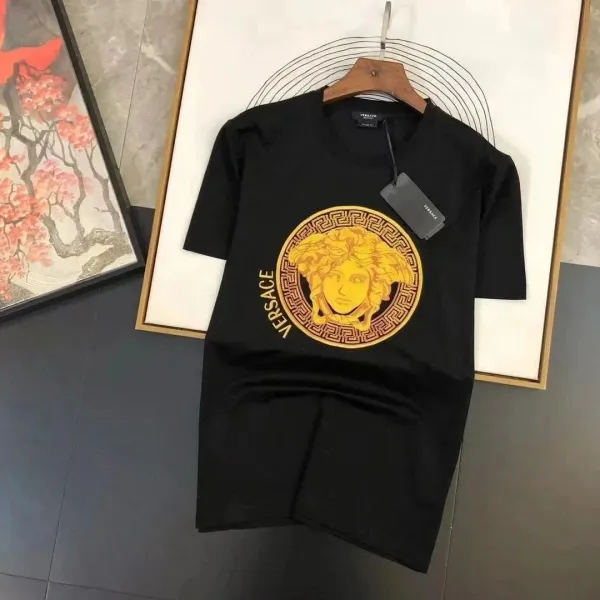 Versace Medusa Logo Drawstring Shorts Black and White - 4