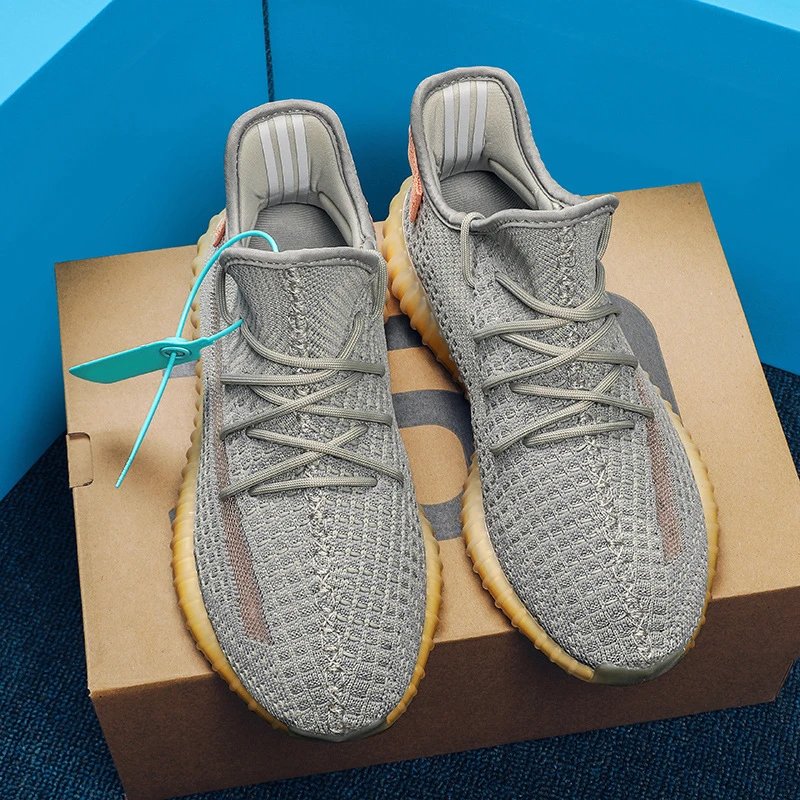 Unbranded Sneakers 350 Knit Lace-Up — European Limited Grey Orange [Pure Original**】