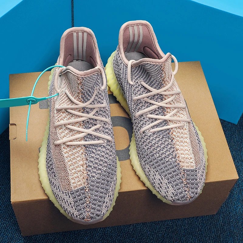 Unbranded Sneakers 350 Knit Lace-Up — Washed Ash Pearl [Pure Original**】
