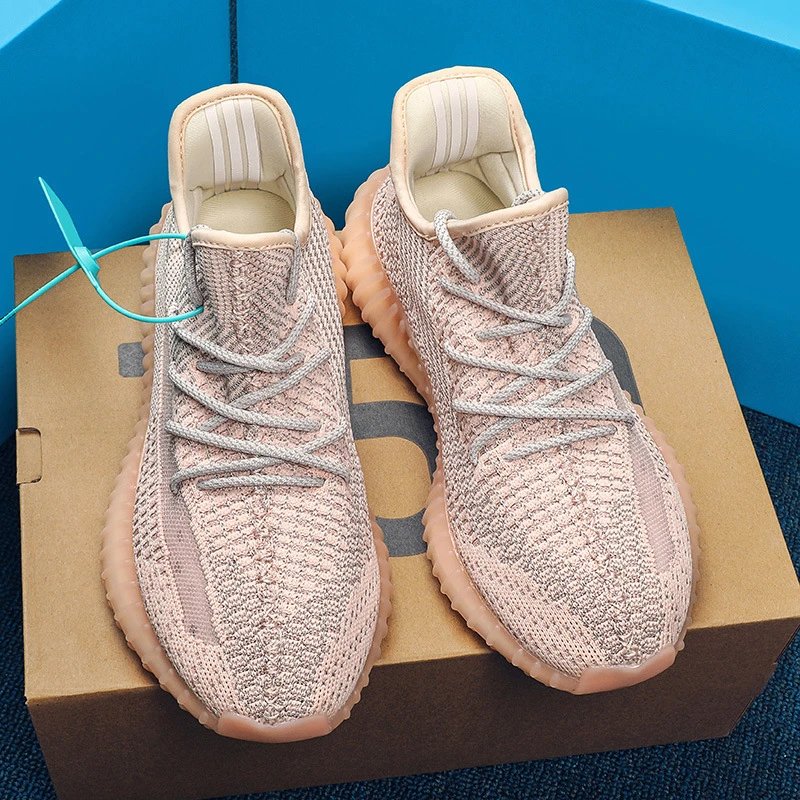 Unbranded Sneakers 350 Knit Lace-Up — Pink stars [pure original**】
