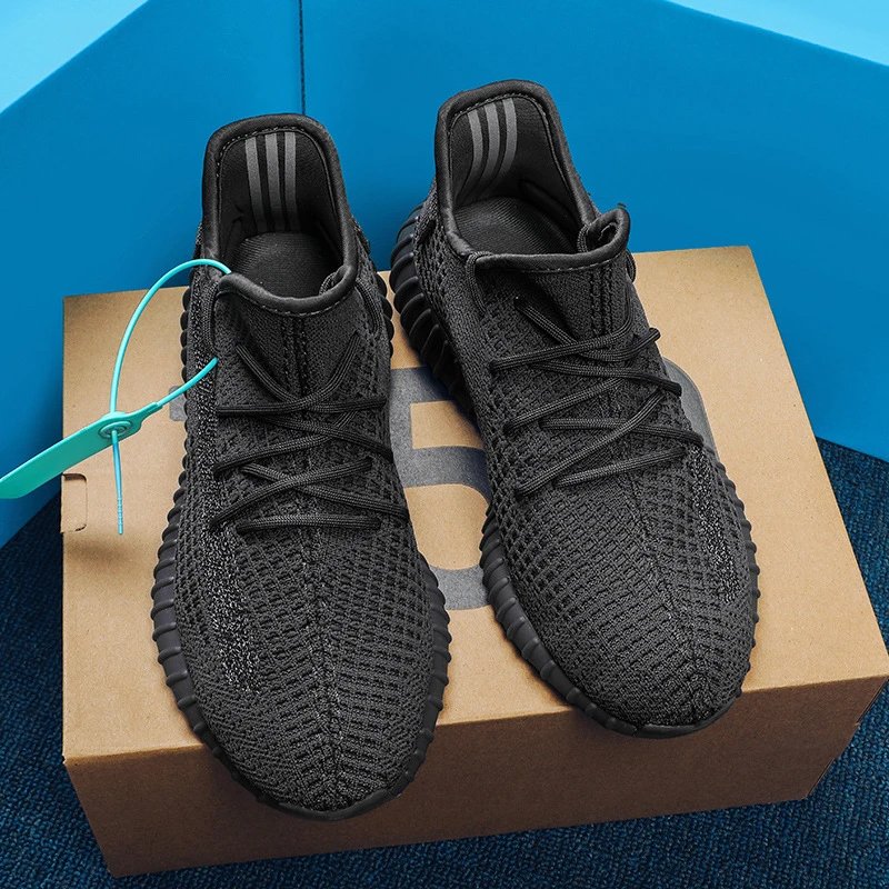 Unbranded Sneakers 350 Knit Lace-Up — Black Raw Gum [Pure Raw**】