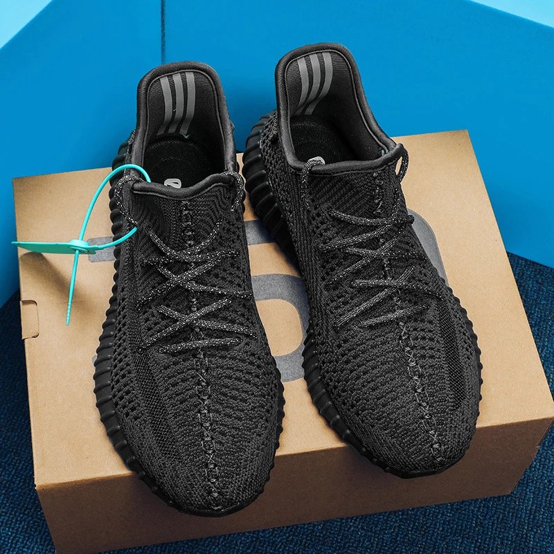 Unbranded Sneakers 350 Knit Lace-Up — Black Angel [Pure Original**】