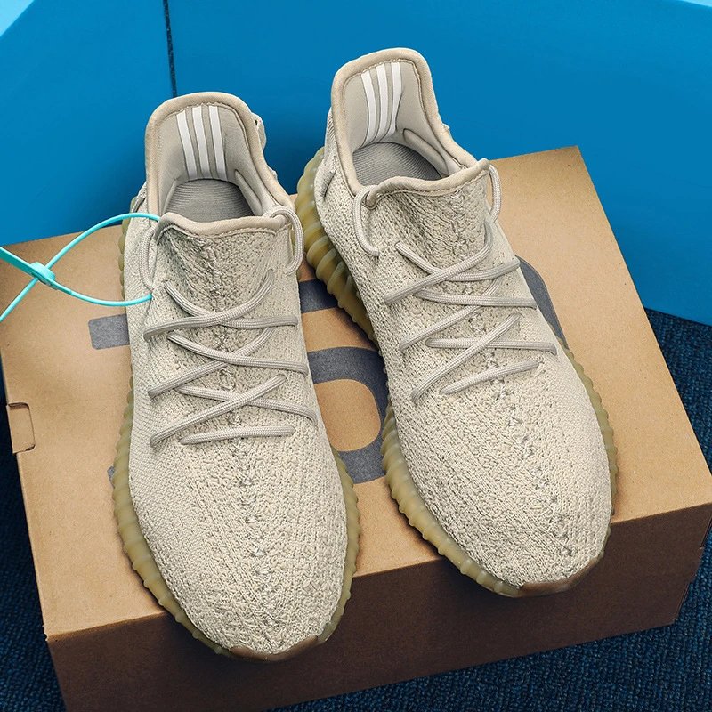 Unbranded Sneakers 350 Knit Lace-Up — Sesame ash [pure raw**】