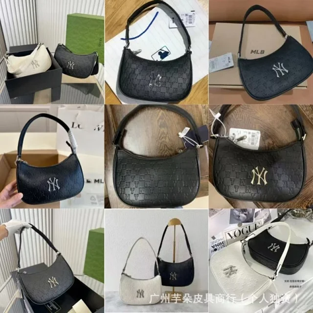 MLB Shoulder Bags NY Monogram Embossed Bag product detail image 3