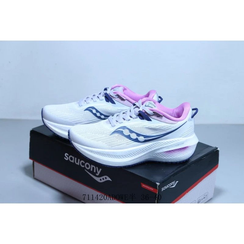 Saucony Sneakers Mesh lace-up running with cushioned sole — 12