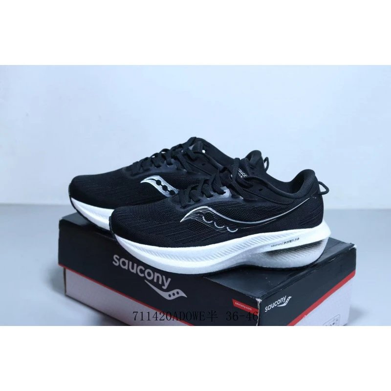 Saucony Sneakers Mesh lace-up running with cushioned sole — 14