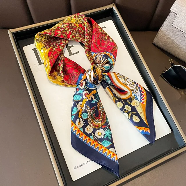 Unbranded Scarves Square Printed Satin Scarf product detail image 13