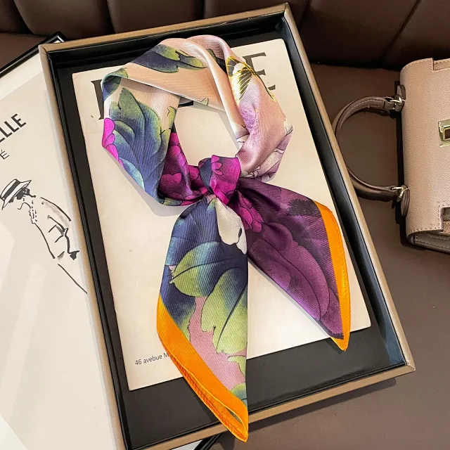Unbranded Scarves Square Printed Satin Scarf product detail image 16