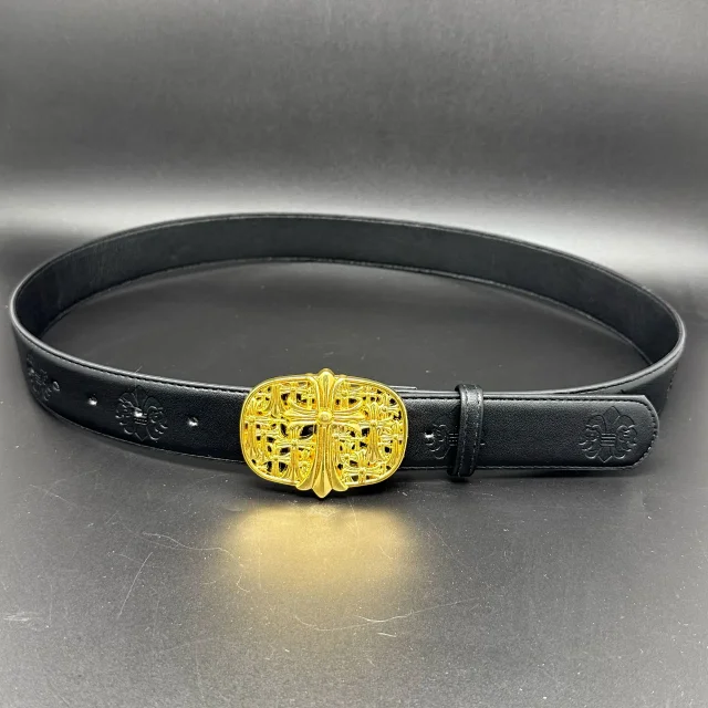 Unbranded Belts Embossed Cross Pattern with Ornamental Buckle product detail image 2
