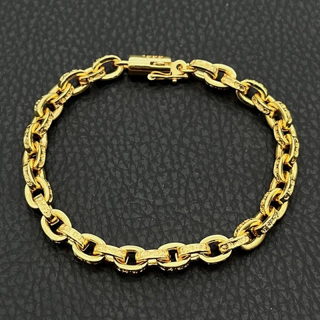 Chrome Hearts Jewelry 925 Silver Chain Bracelet with Cross and Floral Motifs product detail image 19