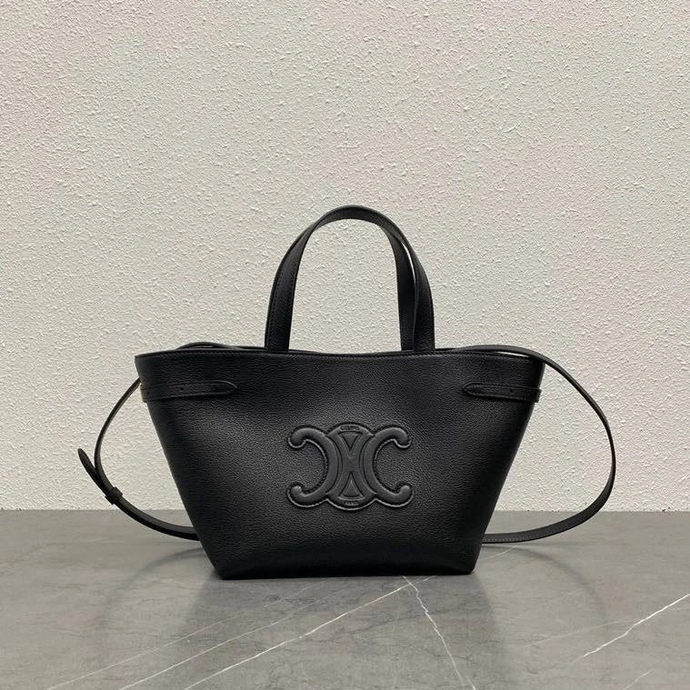 Celine Handbags Triomphe embossed mini tote bag with shoulder strap product image