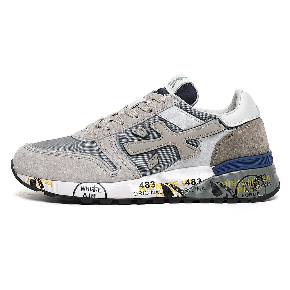 Premiata Sneakers Mick low-top graphic-sole — Werfu rice gray
