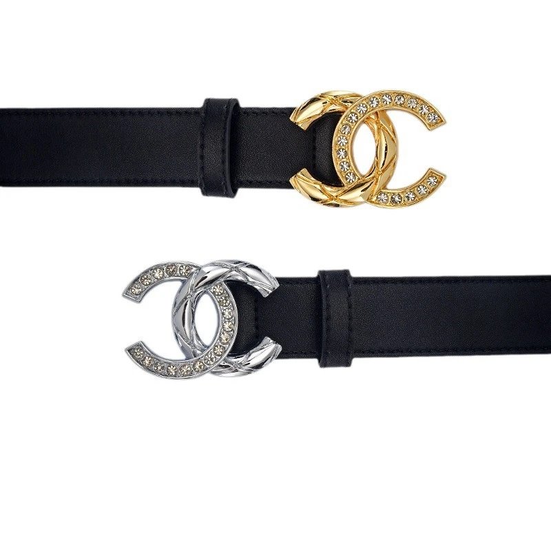 Chanel Belts Rhinestone Interlocking CC Buckle image 4