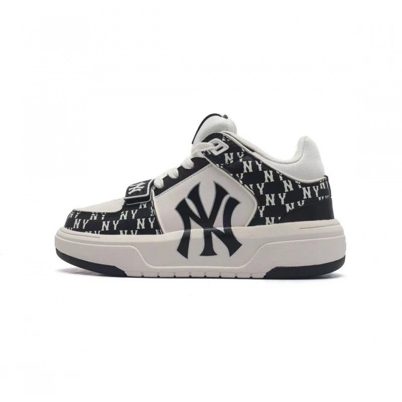 MLB Sneakers Low-top platform with baseball team logos — Black and white