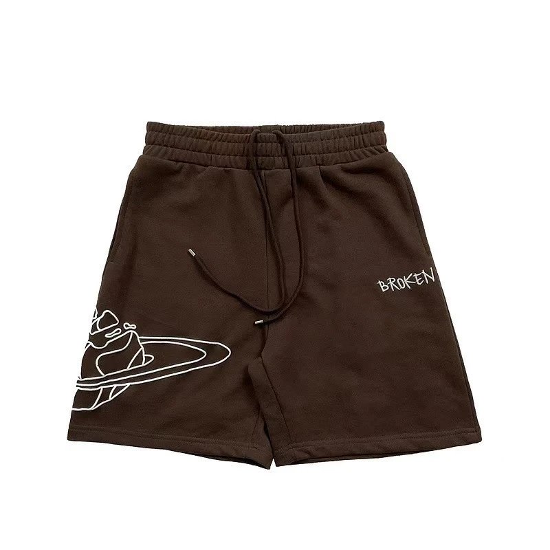 Unbranded Shorts Drawstring graphic sweat — coffee print