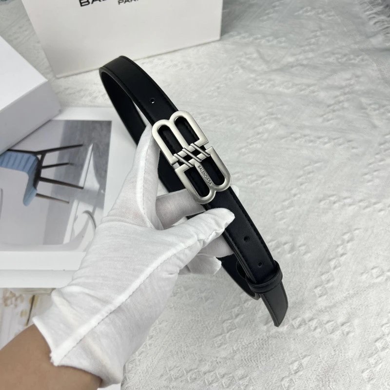 Balenciaga Belts Double-B Buckle — 2.5 Style 2 ancient silver buckle