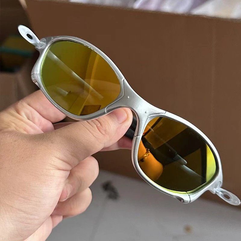 Unbranded Eyewear Metal-frame wraparound sunglasses with oval temple accents product image