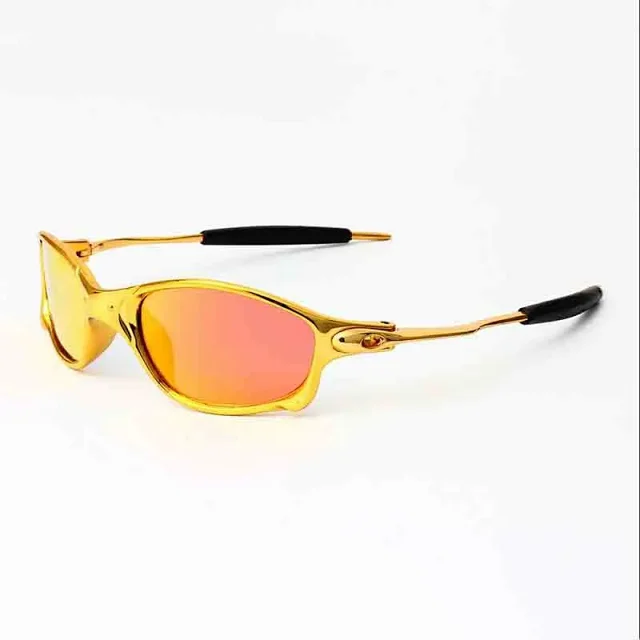 Unbranded Eyewear Metal-frame wraparound sunglasses with oval temple accents product detail image 9