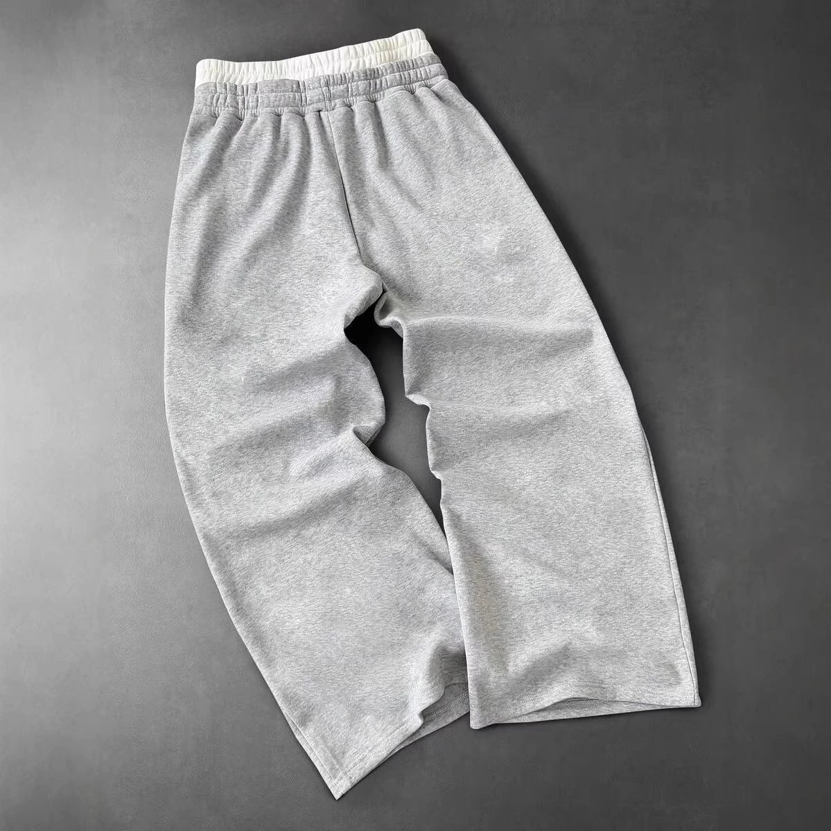 Unbranded Trousers Wide-leg drawstring with raised letter print image 2