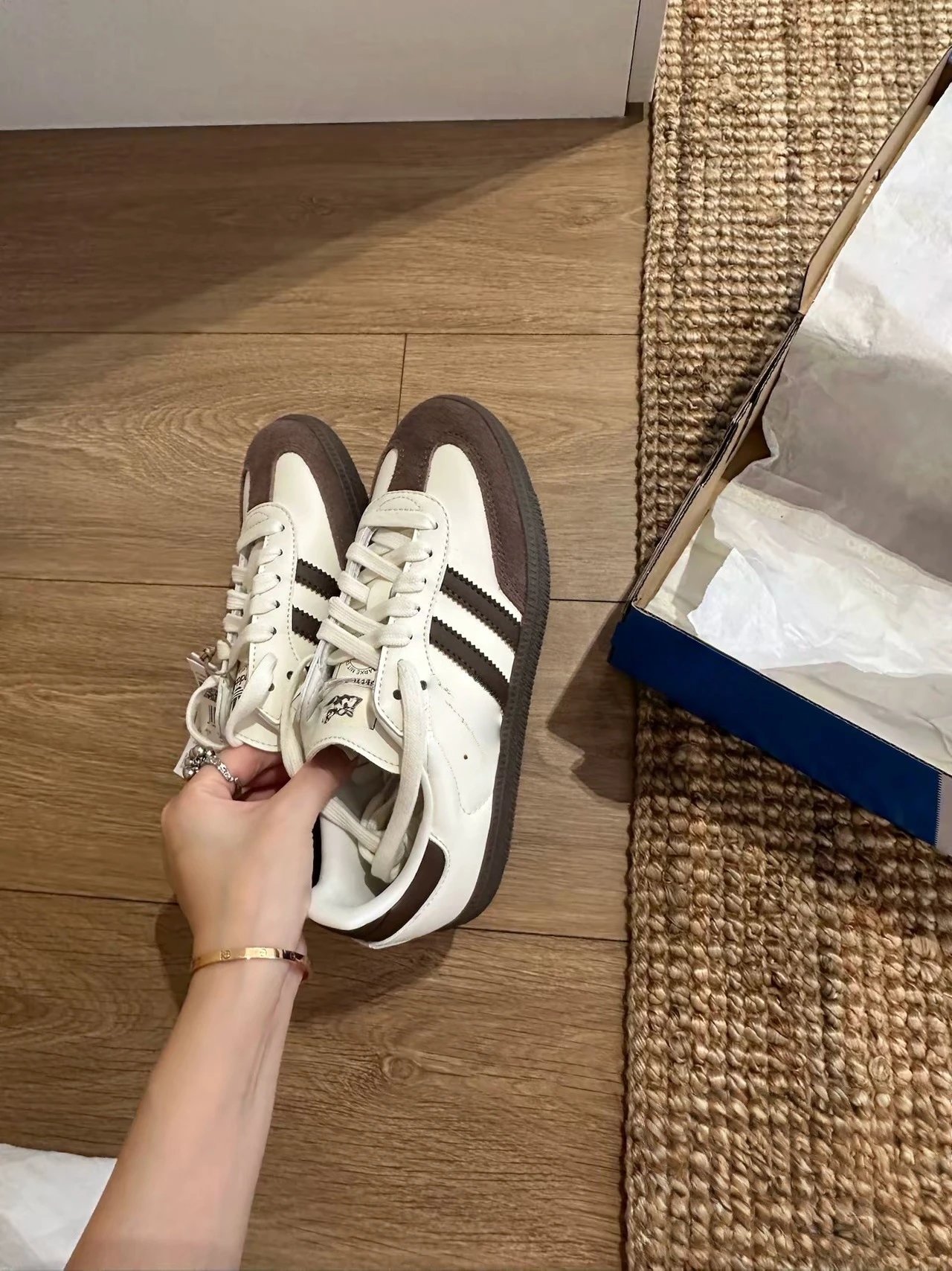 adidas Sneakers Samba low-top with three-stripe side design — Pure original version-12