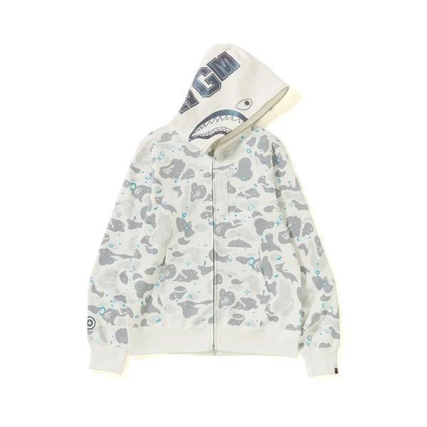 A Bathing Ape Hoodies & Sweatshirts Shark-hood full-zip hoodie with contrast stripe sleeves image 4