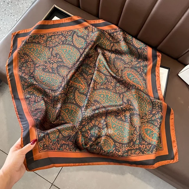 Unbranded Scarves Square Printed Satin Scarf product detail image 8