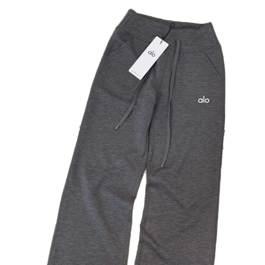 Alo Trousers High-waisted drawstring wide-leg pocket image 5