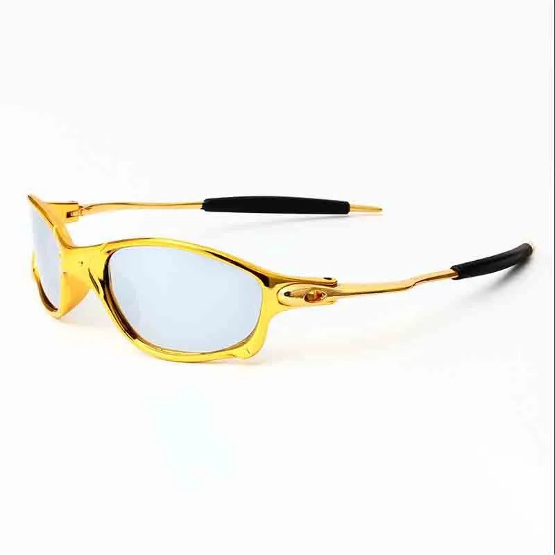 Unbranded Eyewear Metal-frame wraparound sunglasses with oval temple accents image 4