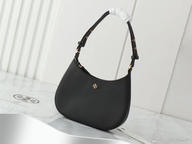 Tory Burch Shoulder Bags Crescent Bag — Black 22*14*6 CM