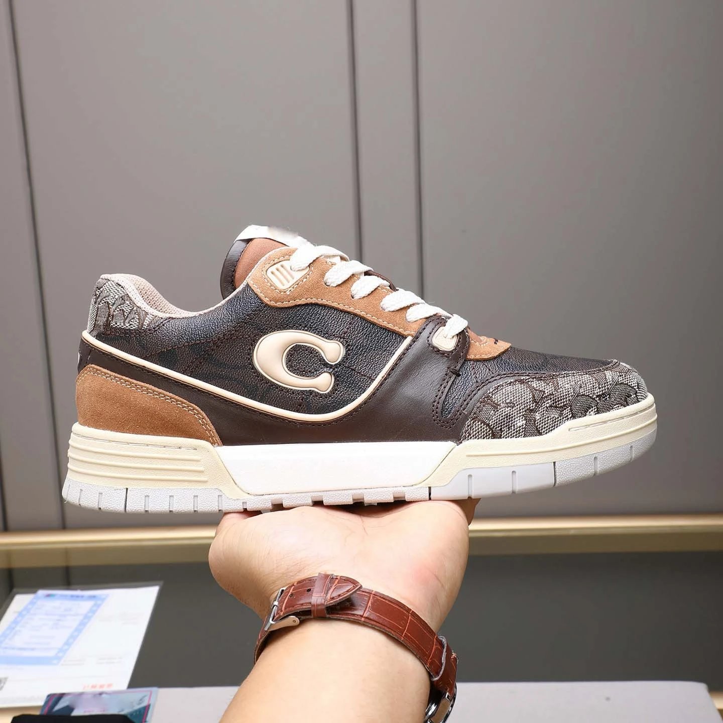 Coach Sneakers Low-top logo-print — Brown