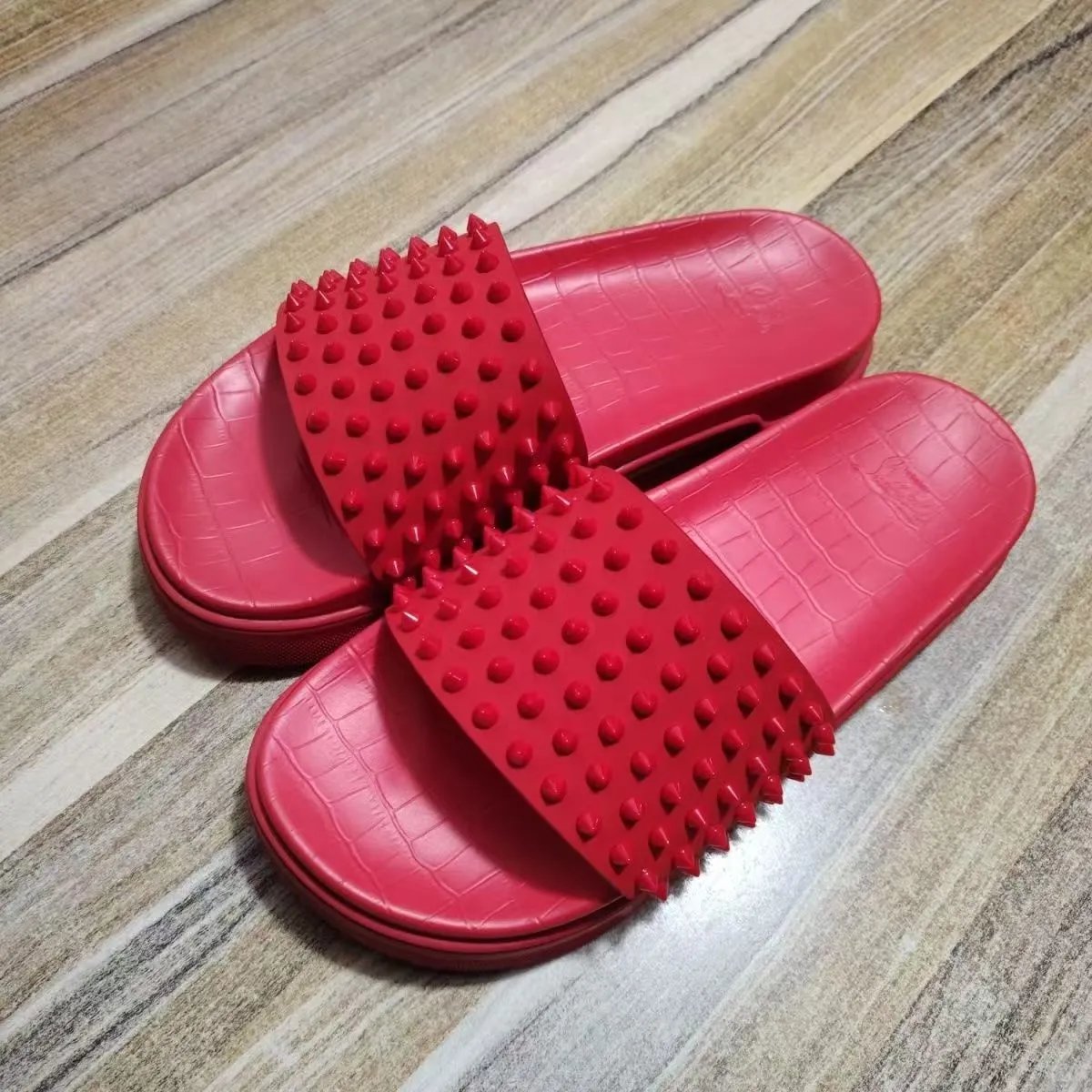 Christian Louboutin Slippers Spiked slide and thong — 8