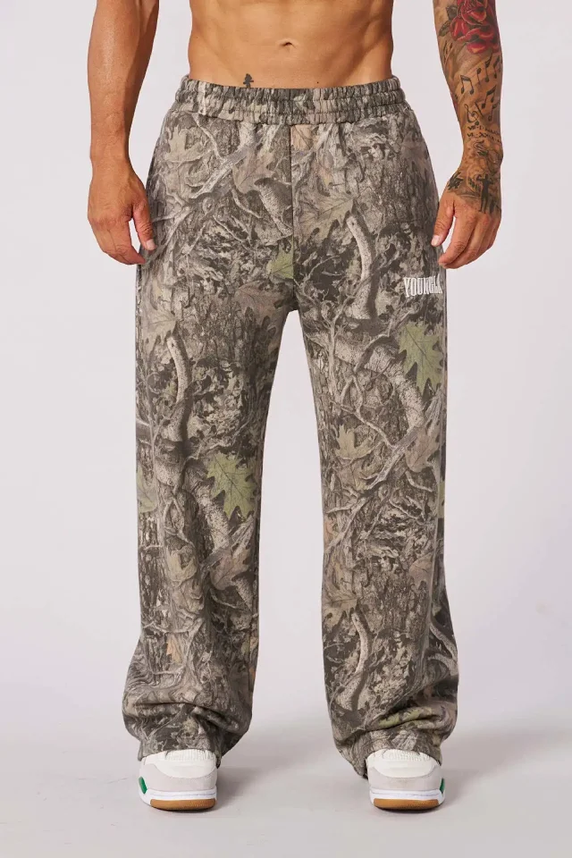 YoungLA Trousers Camouflage Print Elastic-Waist Sweatpants product detail image 13