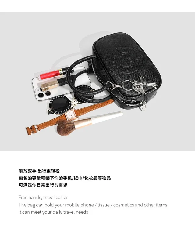Chrome Hearts Crossbody Bags Embossed Cross Motif Boston Bag product detail image 5