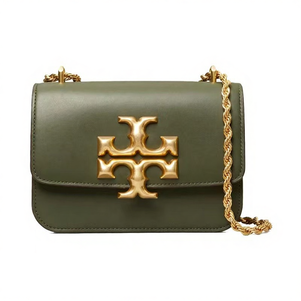 Tory Burch Crossbody Bags Double T Logo Chain — Green gift box packaging