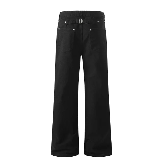 Unbranded Jeans K5621 bootcut with metal horsebit pocket details product detail image 11
