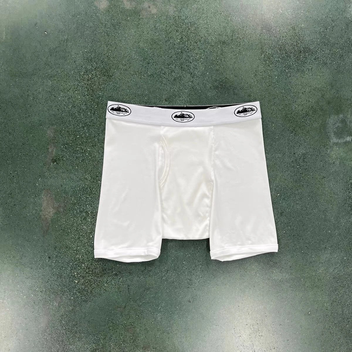 Corteiz Underwear Alcatraz Logo Boxer Briefs — Three-pack white Alcatraz label
