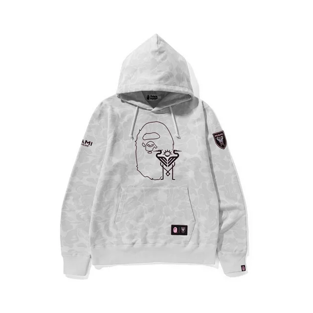 A Bathing Ape Hoodies & Sweatshirts Shark-hood full-zip hoodie with contrast stripe sleeves product detail image 12