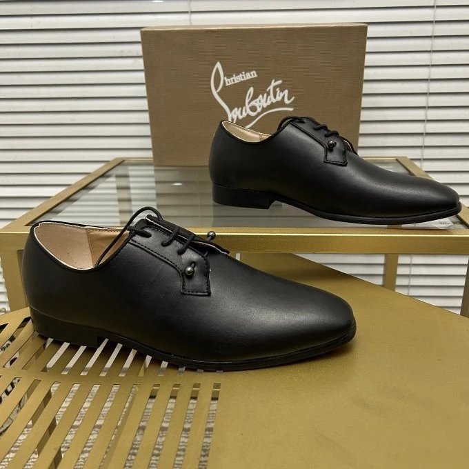 Christian Louboutin Leather Shoes Lace-Up Derby with Round Stud Details product image