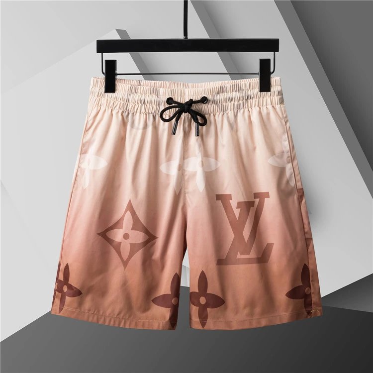 Louis Vuitton Shorts Elastic Drawstring Monogram-Print — 3755 coffee color