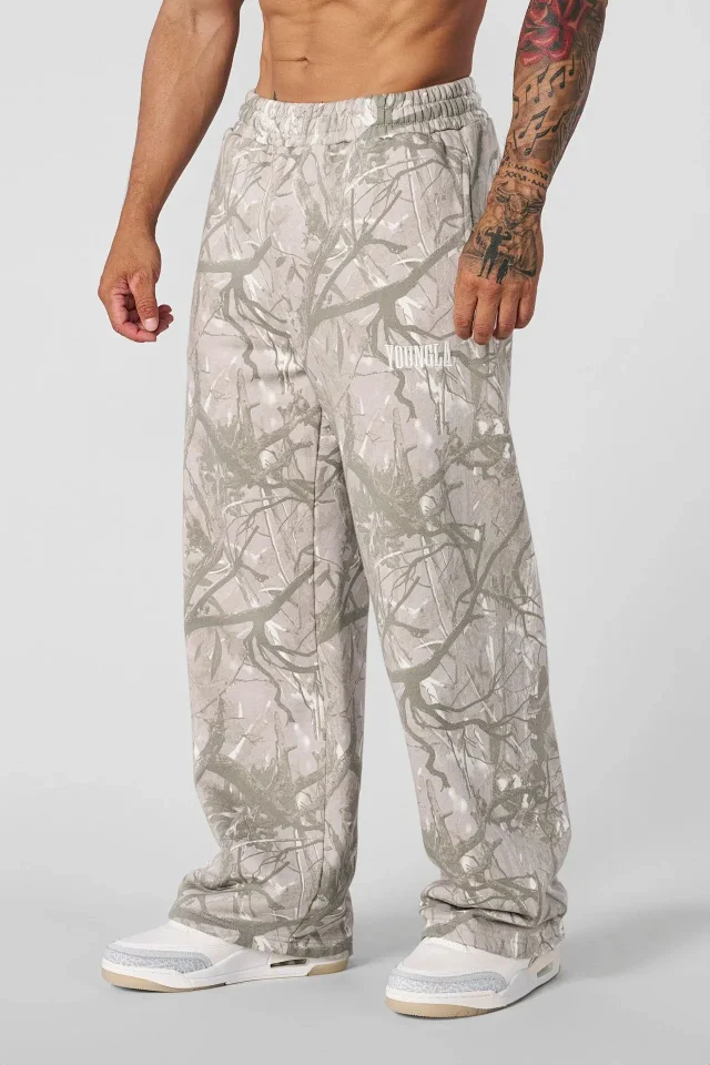 YoungLA Trousers Camouflage Print Elastic-Waist Sweatpants product detail image 14