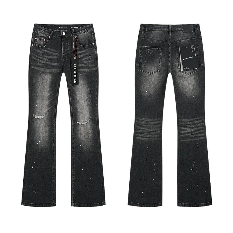 PURPLE BRAND Jeans Distressed and paint-splatter denim — PU169