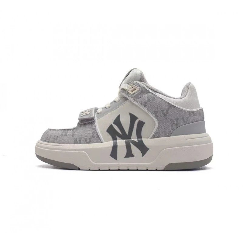 MLB Sneakers Low-top platform with baseball team logos — Grayish white