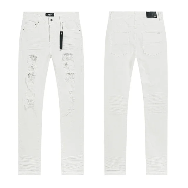 PURPLE BRAND Jeans Distressed and paint-splatter denim product detail image 6