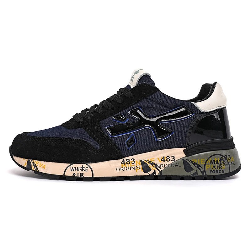Premiata Sneakers Mick low-top graphic-sole — You Rich Rice Black Army