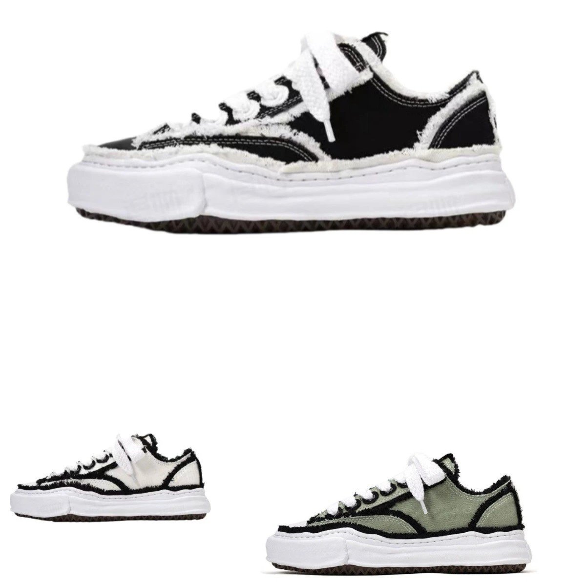 Unbranded Sneakers Low-Top Frayed Canvas Platform product image