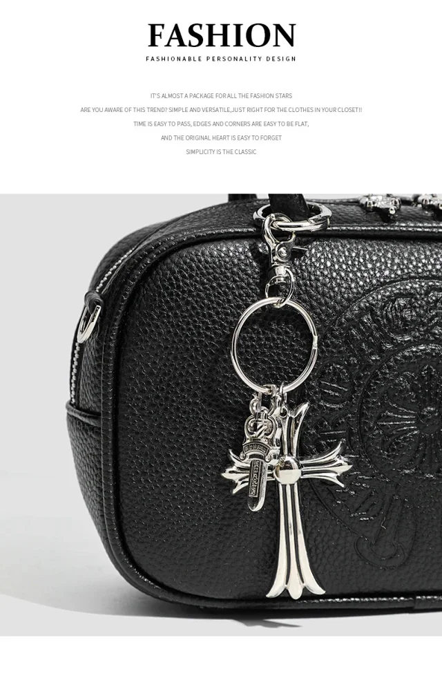 Chrome Hearts Crossbody Bags Embossed Cross Motif Boston Bag product detail image 6