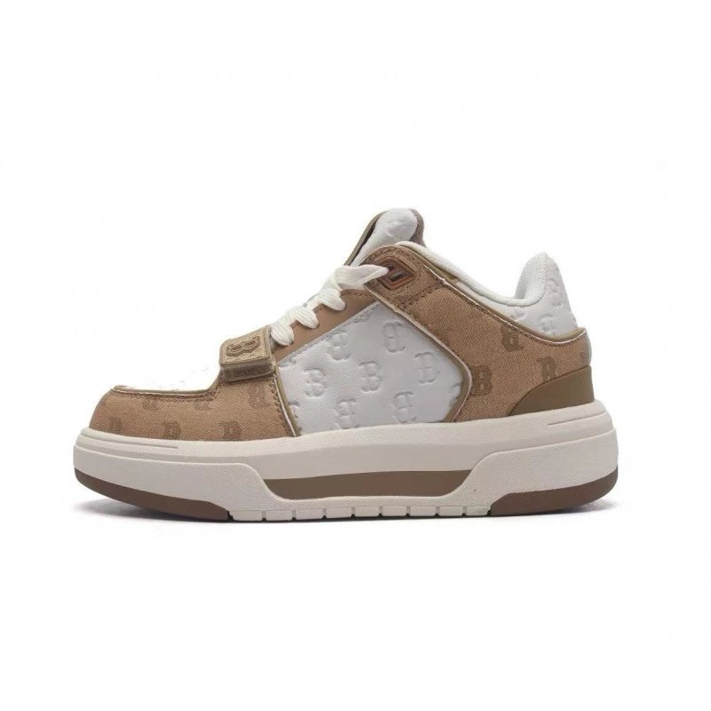 MLB Sneakers Low-top platform with baseball team logos — white zongzi printing