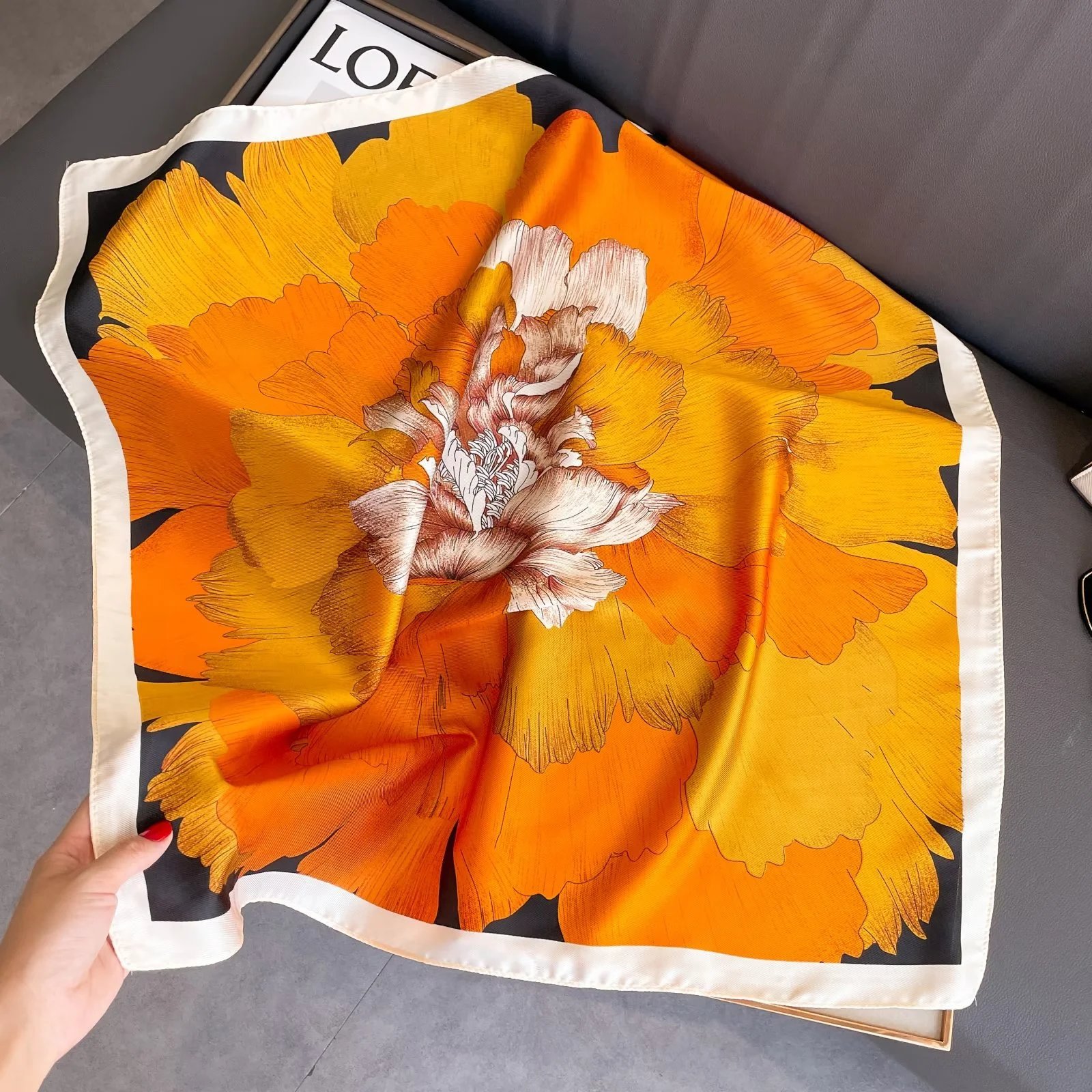 Unbranded Scarves Square Printed Satin Scarf — Style 2