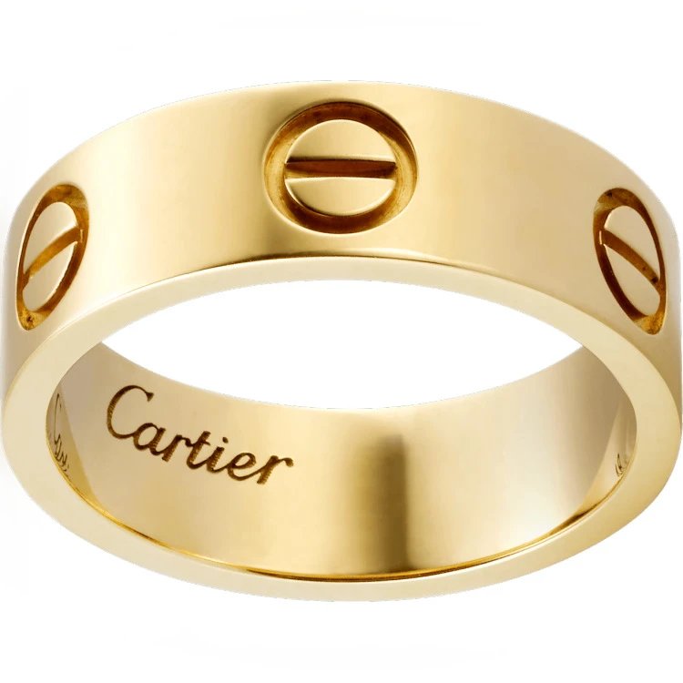 Cartier Jewelry Love screw-motif ring — Wide Edition No Drill (Gold)